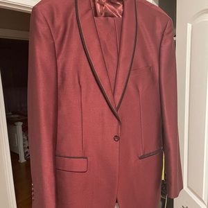 Men Burgundy suit